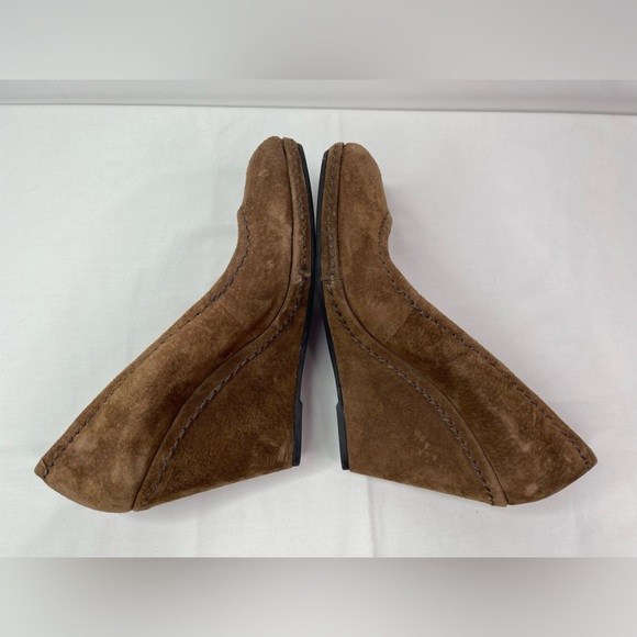 Schutz Brazilian Brown Suede Wedge Heels Size 10 - Picture 6 of 7